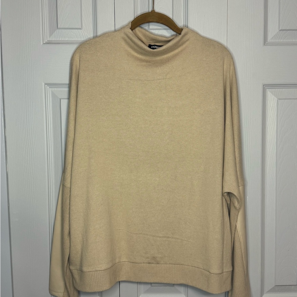 Express Beige Knit Sweater